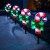 WeRChristmas Set Of 4 Pre-Lit Candy Cane Pathway Lights, 24 Cm^ Pathway Lights