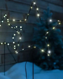 WeRChristmas Set Of 4 Pre-Lit Star Pathway Lights, 65 Cm^ Pathway Lights