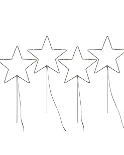 WeRChristmas Set Of 4 Pre-Lit Star Pathway Lights, 65 Cm^ Pathway Lights