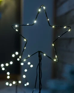 WeRChristmas Set Of 2 Pre-Lit Star Pathway Lights, 70 Cm^ Pathway Lights