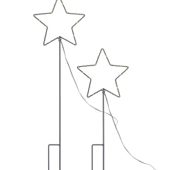 WeRChristmas Set Of 2 Pre-Lit Star Pathway Lights, 70 Cm^ Pathway Lights