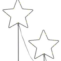 WeRChristmas Set Of 2 Pre-Lit Star Pathway Lights, 70 Cm^ Pathway Lights