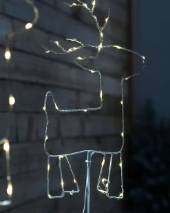 WeRChristmas Set Of 2 Reindeer Pathway Stake Lights, 1 M^ Pathway Lights