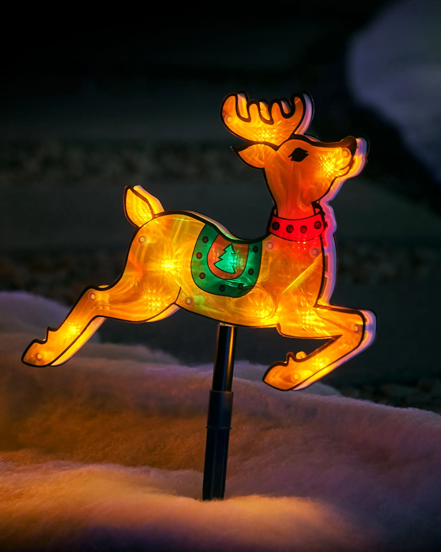 WeRChristmas Set Of 4 Reindeer Silhouette Pathway Stake Lights, 26 Cm^ Pathway Lights