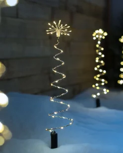 WeRChristmas Set Of 4 Spiral Firework Pathway Stake Lights, 52 Cm^ Festive Star, Snowflake & Sign Lights|Pathway Lights