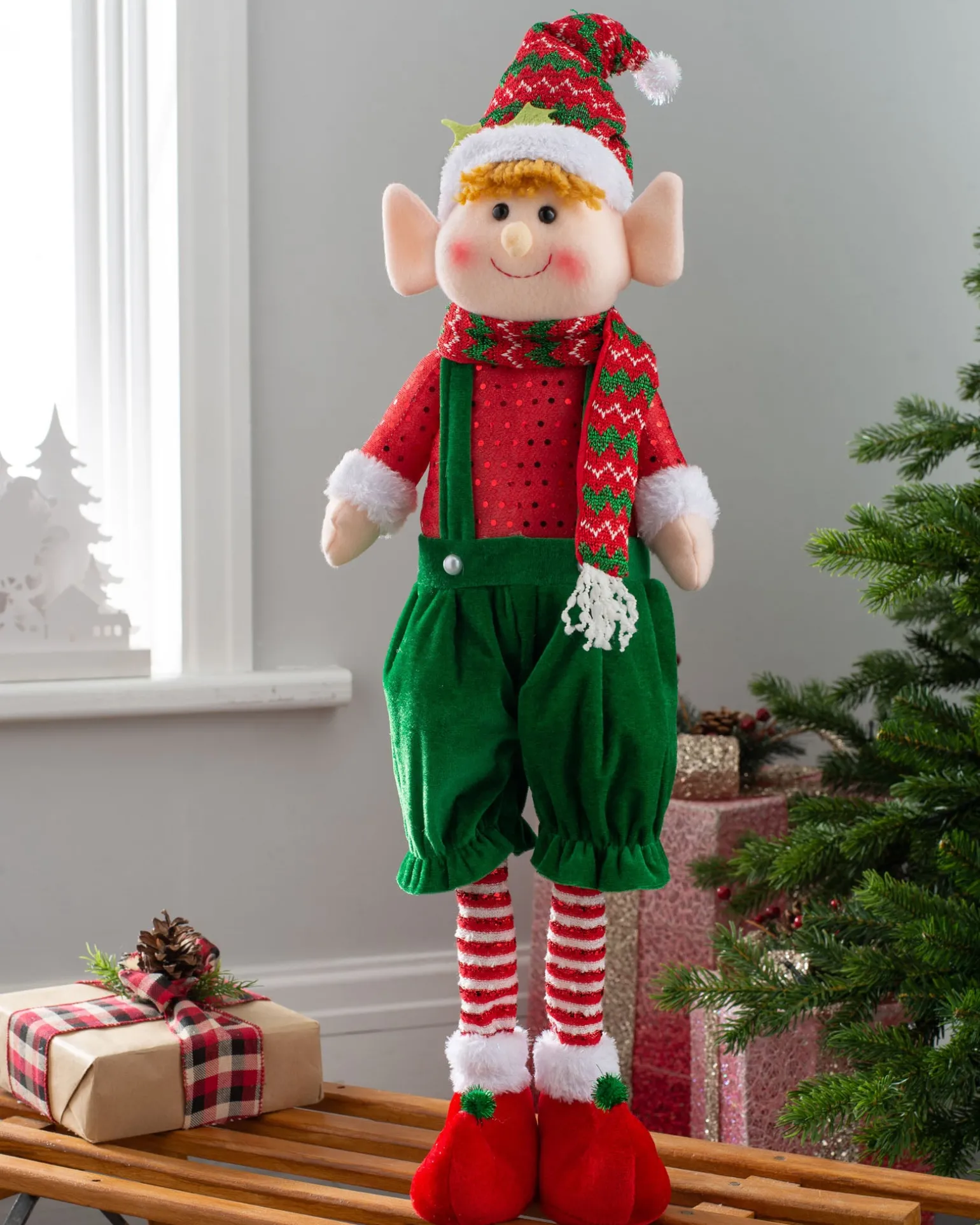 WeRChristmas Set Of 2 Standing Elf Figurines, 60 Cm^ Novelty|Figurines