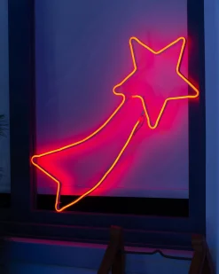 WeRChristmas Shooting Star Neon Rope Light Silhouette, 70 Cm^ Festive Star, Snowflake & Sign Lights