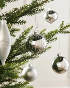 WeRChristmas Silver Glass Baubles, 20 Pack^ Glass Baubles