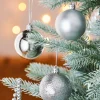 WeRChristmas Silver Shatterproof Baubles, 42 Pack, 6 Cm^ Shatterproof Baubles