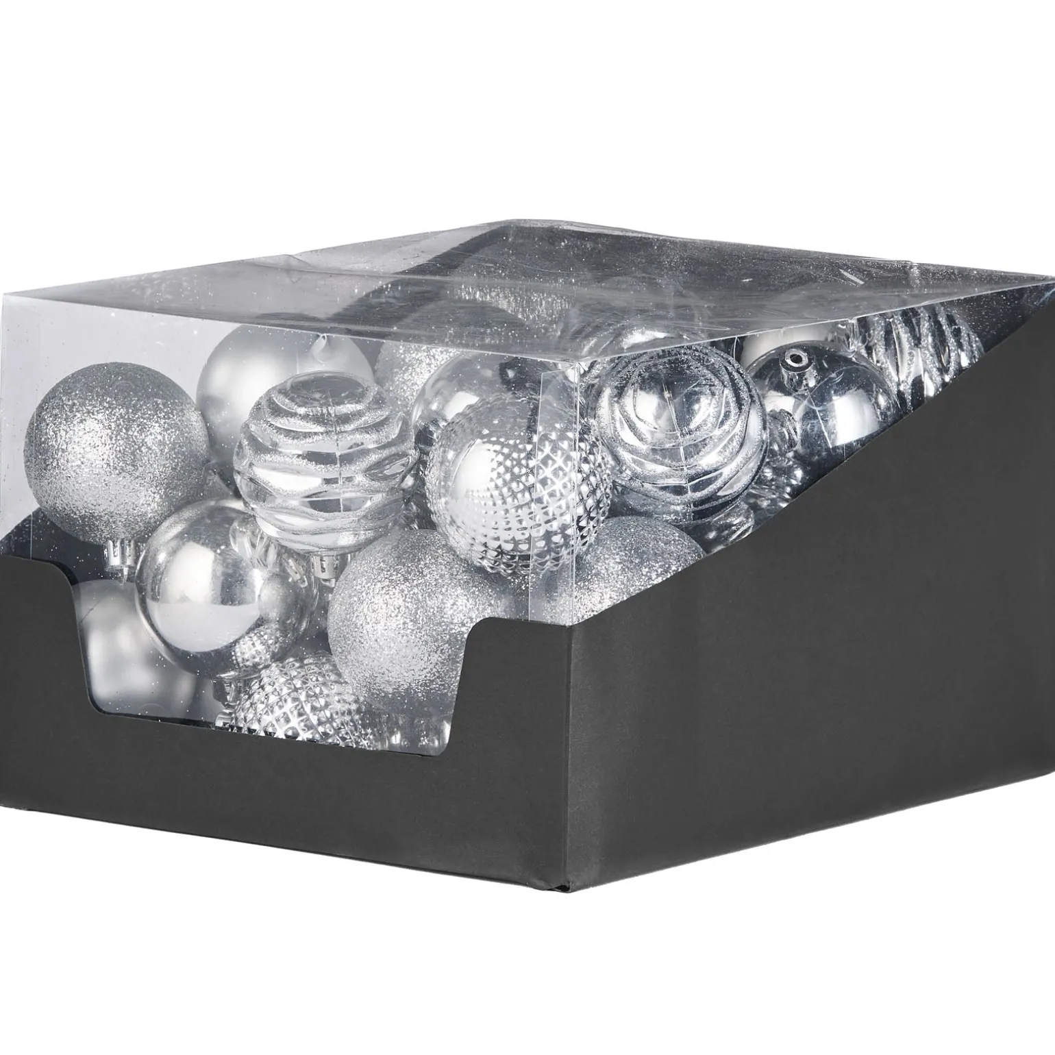 WeRChristmas Silver Shatterproof Baubles, 50 Pack, 6 Cm^ Shatterproof Baubles