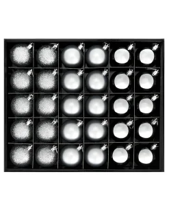 WeRChristmas Silver Shatterproof Bauble, 50 Pack^ Shatterproof Baubles