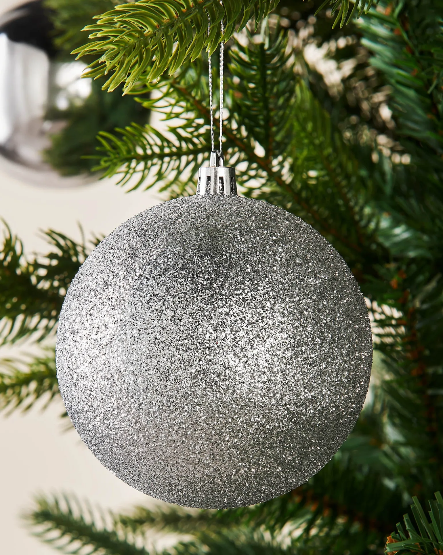 WeRChristmas Silver Shatterproof Baubles, 9 Pack, 10 Cm^ Oversized Baubles|Shatterproof Baubles