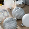 WeRChristmas Silver Shatterproof Baubles, 48 Pack, 6 Cm^ Shatterproof Baubles