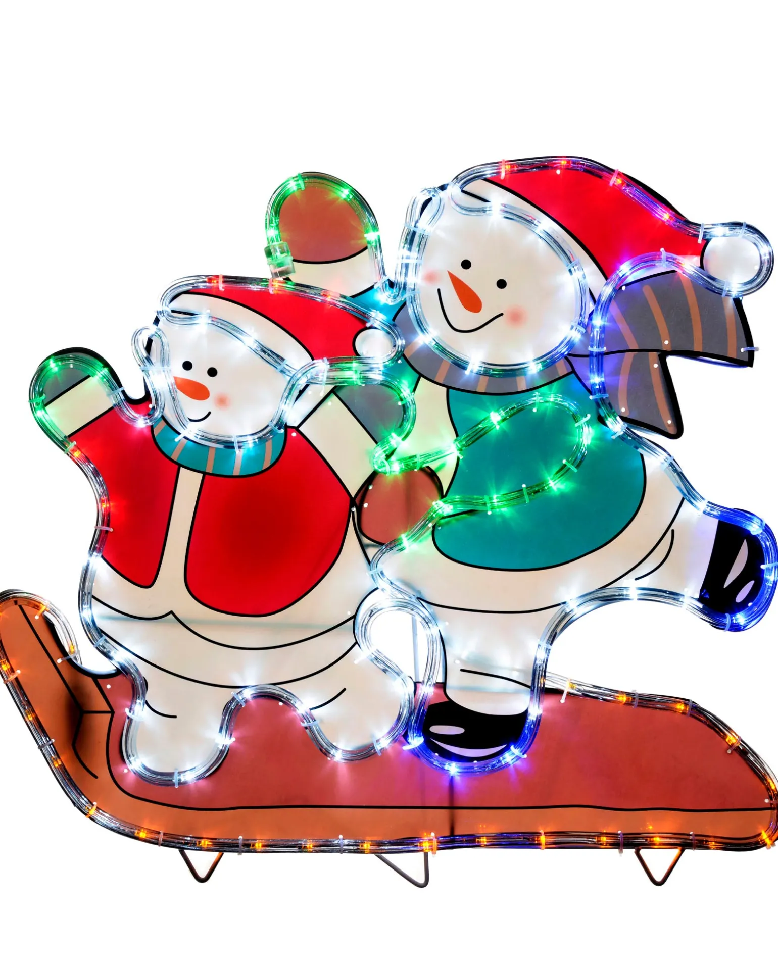 WeRChristmas Skating Snowmen Rope Light Silhouette, 52 Cm^ Christmas Characters