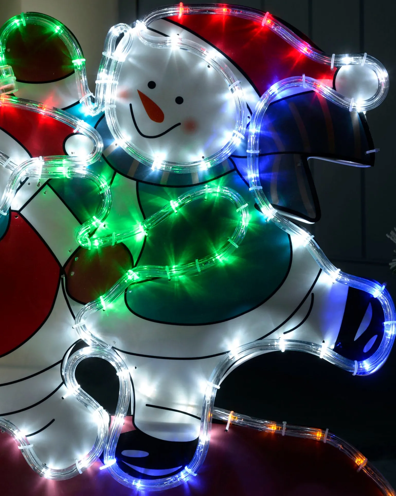 WeRChristmas Skating Snowmen Rope Light Silhouette, 52 Cm^ Christmas Characters