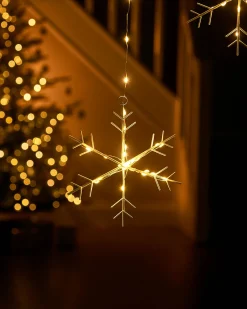 WeRChristmas Snowflake Curtain Light String, 1.2 M^ Window Silhouettes|Curtain & Net Lights