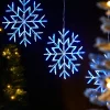 WeRChristmas Snowflake Silhouette, Blue, 36 Cm^ Window Silhouettes|Festive Star, Snowflake & Sign Lights