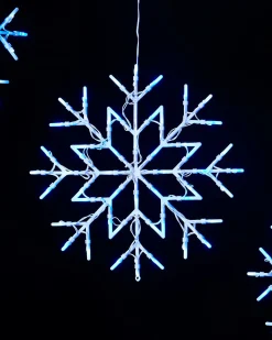 WeRChristmas Snowflake Silhouette, Blue, 36 Cm^ Window Silhouettes|Festive Star, Snowflake & Sign Lights