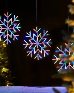 WeRChristmas Snowflake Silhouette, Multi-Coloured, 36 Cm^ Window Silhouettes|Festive Star, Snowflake & Sign Lights