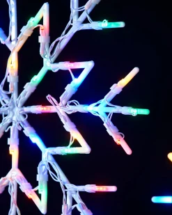WeRChristmas Snowflake Silhouette, Multi-Coloured, 36 Cm^ Window Silhouettes|Festive Star, Snowflake & Sign Lights