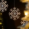 WeRChristmas Snowflake Silhouette, Warm White, 36 Cm^ Window Silhouettes|Festive Star, Snowflake & Sign Lights