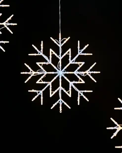 WeRChristmas Snowflake Silhouette, Warm White, 36 Cm^ Window Silhouettes|Festive Star, Snowflake & Sign Lights