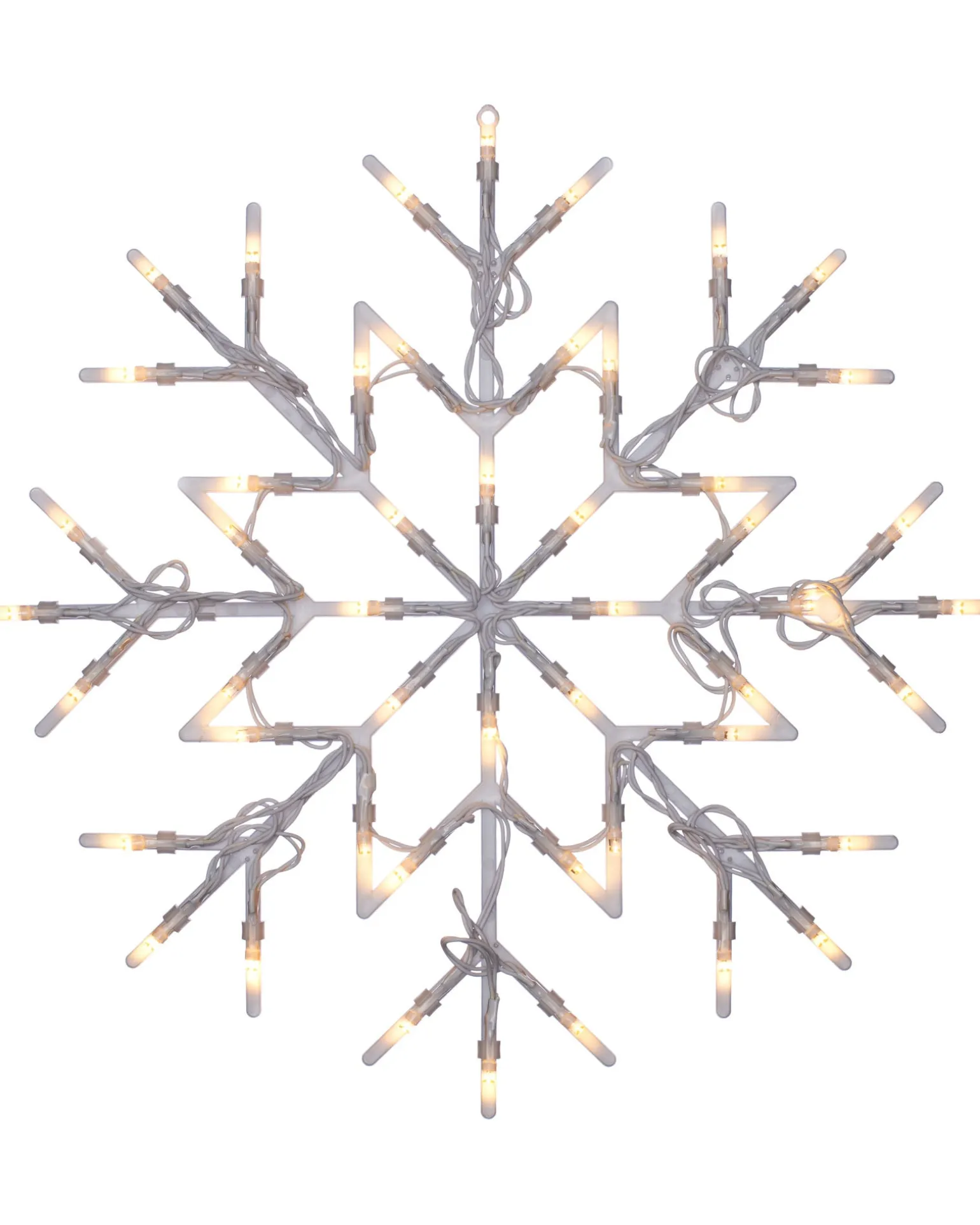 WeRChristmas Snowflake Silhouette, Warm White, 36 Cm^ Window Silhouettes|Festive Star, Snowflake & Sign Lights