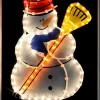 WeRChristmas Snowman Rope Light Silhouette, 42 Cm^ Window Silhouettes|Christmas Characters