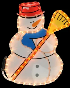 WeRChristmas Snowman Rope Light Silhouette, 42 Cm^ Window Silhouettes|Christmas Characters