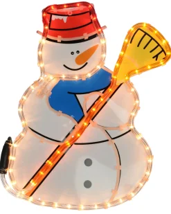 WeRChristmas Snowman Rope Light Silhouette, 42 Cm^ Window Silhouettes|Christmas Characters