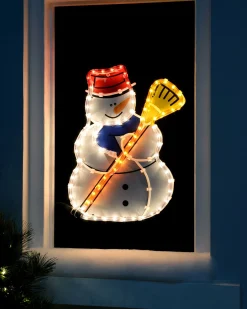 WeRChristmas Snowman Rope Light Silhouette, 42 Cm^ Window Silhouettes|Christmas Characters