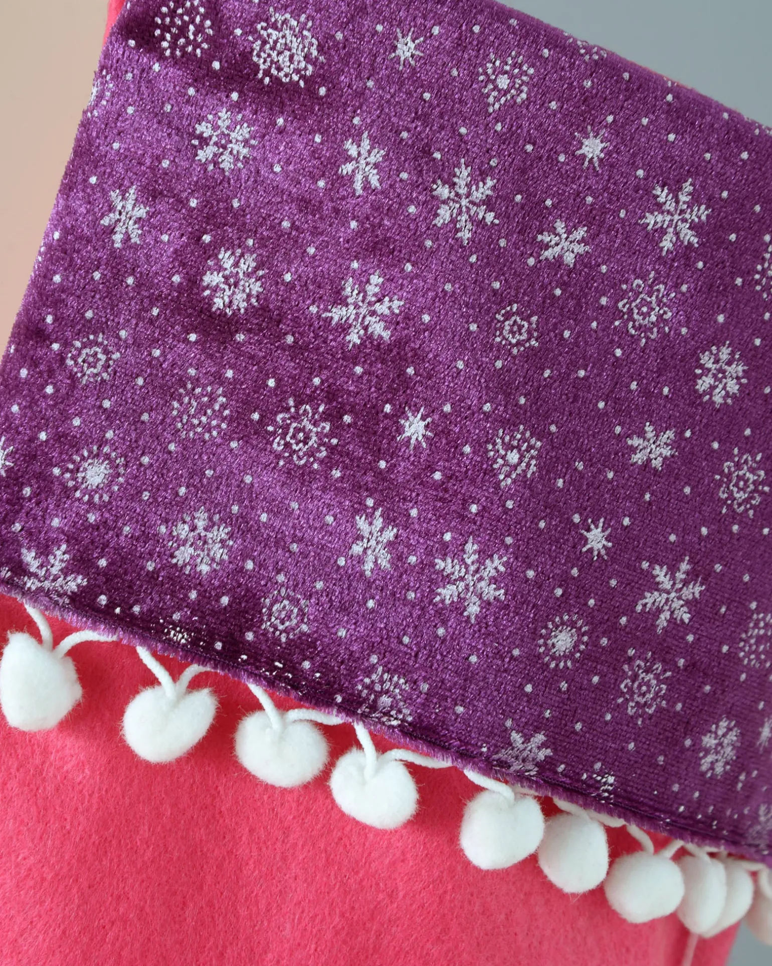 WeRChristmas Snowman Stocking, Pink/Purple, 48 Cm^ Novelty