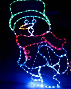 WeRChristmas Snowman With Fire Rope Light^ Christmas Characters