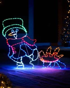 WeRChristmas Snowman With Fire Rope Light^ Christmas Characters