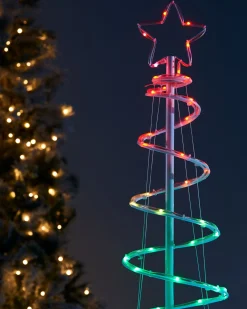 WeRChristmas Spiral Rope Light Christmas Tree Silhouette, 5 Ft^ Tree Silhouettes