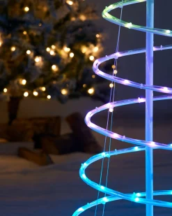 WeRChristmas Spiral Rope Light Christmas Tree Silhouette, 5 Ft^ Tree Silhouettes