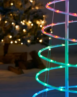 WeRChristmas Spiral Rope Light Christmas Tree Silhouette, 5 Ft^ Tree Silhouettes