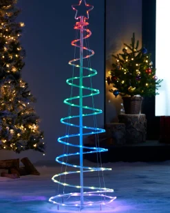 WeRChristmas Spiral Rope Light Christmas Tree Silhouette, 5 Ft^ Tree Silhouettes