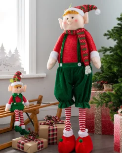 WeRChristmas Standing Elf Figurine With Extendable Legs, 60-109 Cm^ Figurines