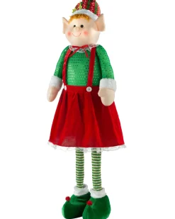 WeRChristmas Standing Elf Figurine With Extendable Legs, 60-109 Cm^ Figurines