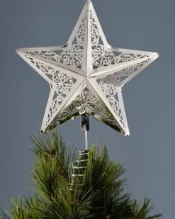 WeRChristmas Star Christmas Tree Topper, Silver, 30 Cm^ Tree Toppers
