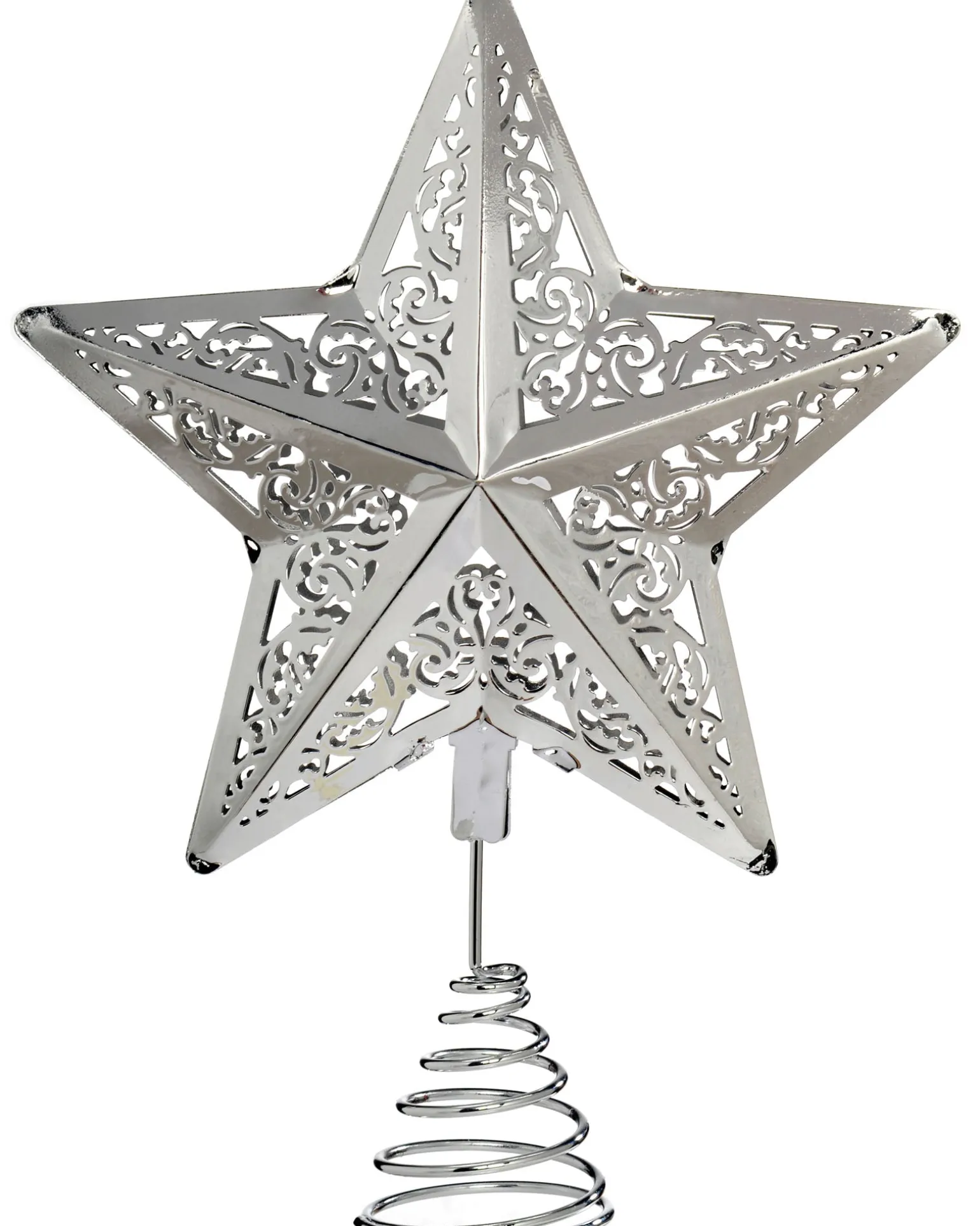 WeRChristmas Star Christmas Tree Topper, Silver, 30 Cm^ Tree Toppers
