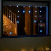 WeRChristmas Star Curtain Net Light, Blue/White, 1.2 M^ Window Silhouettes|Curtain & Net Lights
