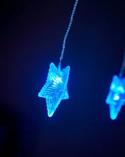 WeRChristmas Star Curtain Net Light, Blue/White, 1.2 M^ Window Silhouettes|Curtain & Net Lights