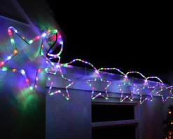 WeRChristmas 7-Star Motif Rope Light Silhouette, Multi-Colour, 300 Cm^ Festive Star, Snowflake & Sign Lights