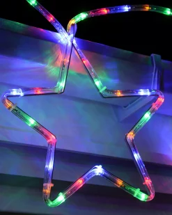WeRChristmas 7-Star Motif Rope Light Silhouette, Multi-Colour, 300 Cm^ Festive Star, Snowflake & Sign Lights