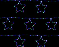 WeRChristmas 7-Star Motif Rope Light Silhouette, Multi-Colour, 300 Cm^ Festive Star, Snowflake & Sign Lights