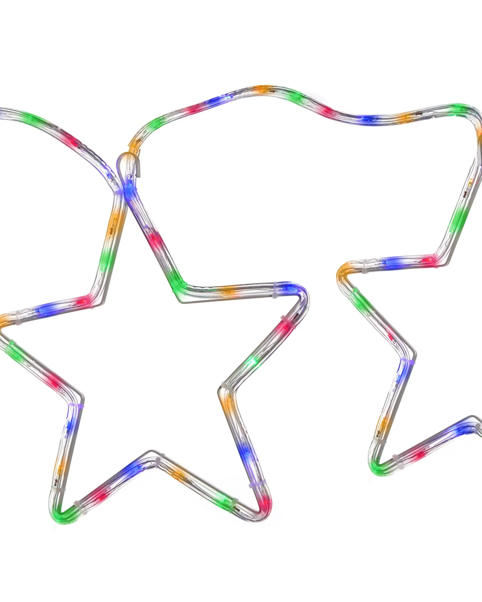 WeRChristmas 7-Star Motif Rope Light Silhouette, Multi-Colour, 300 Cm^ Festive Star, Snowflake & Sign Lights