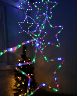 WeRChristmas 7-Star Motif Rope Light Silhouette, Multi-Colour, 300 Cm^ Festive Star, Snowflake & Sign Lights