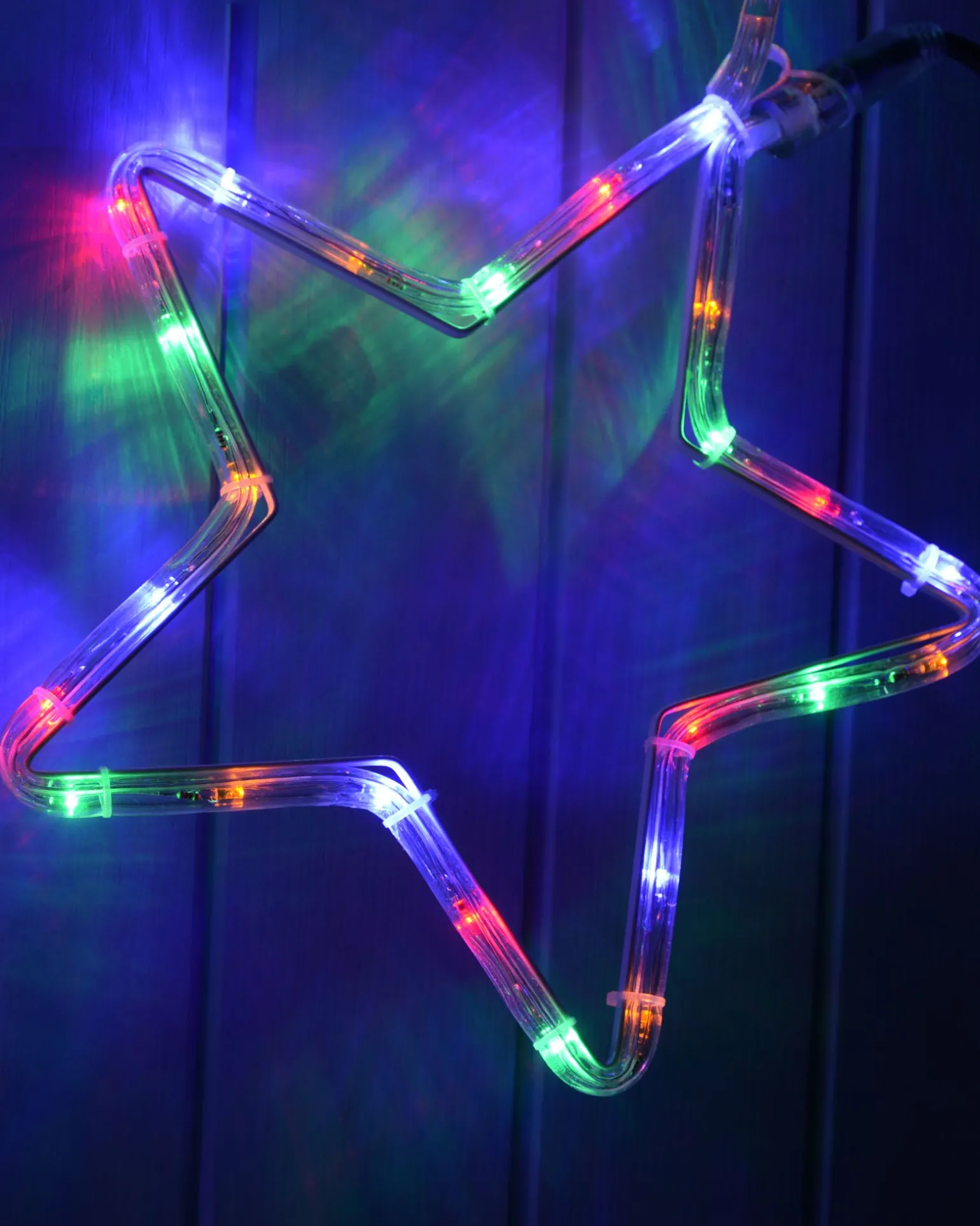 WeRChristmas 7-Star Motif Rope Light Silhouette, Multi-Colour, 300 Cm^ Festive Star, Snowflake & Sign Lights